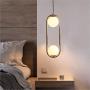 Modo Lighting Pendant Light Industrial Fixture, 2-Light Frosted Glass Globe Shade Golden Island Kitchen Dining Room Ceiling Lamp