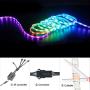 50FT Dream Color Music Led Strip Lights, 810pcs Music LED Lights Strip Flexible Rope Light with IR 20 Keys Remote, Rainbow Music to Sync Led Strip for Bedroom Party Christmas Halloween Decoration