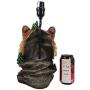 Ebros Wildlife Orange Bengal Tiger Desktop Table Lamp Statue with Tan Fabric Shade As Home Decor of Tigers Jungle Giant Cats Exotic Animals Lighting Accessory