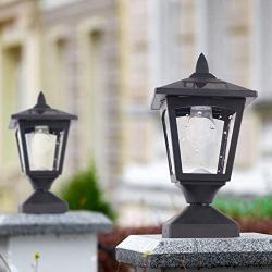 Solar Post Lights Outdoor,Post Lantern with Mount Base,Waterproof Post Cap Light for Fence Deck, Garden ,Landscape, 4×4 or 6×6 Posts (Pack of 2)