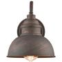 EUL Rustic Gooseneck Wall Sconce 1-Light Outdoor/Indoor Barn Bedside Wall Light Antique Copper Finish