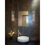 XiNBEi Lighting Pendant Lighting 1 Light Mini Pendant Lights with Glass and Bubble Crystal, Modern Chrome Hanging Pendant Light with LED Bulb for Kitchen & Dining Room XB-P1110-CH