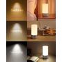 AUKEY Table Lamp Touch Sensor Bedside Lamp Color Changing RGB & Dimmable Warm White Light Night Light for Bedrooms, Living Rooms and Office ( Space Grey )【2020 Updated Version】