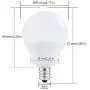 JandCase G14 Candelabra Led Light Bulb, 2.5W(25W Equivalent), 200lm, E12 Base, 4000K Natural Daylight White, Not Dimmable, Ideal for Ceiling Fan, Vanity Mirror Light, 6 Pack