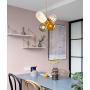 LAKIQ Modern Colorful Pendant Light Creative Balloon Globe Living Room Bedroom Chandelier 4 Lights Dining Table Hanging Lighting Fixture