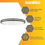 Sunlite 49103-SU LED 32-Inch Oval Flush Mount Ceiling Light Fixture 40K - Cool White, Dimmable, 3000 Lumens, 35 Watts, Bronze