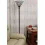 Tiffany Style Torchiere Standing Peacock Floor Lamp 72'' Tall Stained Glass Shade White Antique Vintage Light Bedroom Living Room Reading Antique Vintage Gift AM071FL11 Amora Lighting