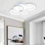 LED Ceiling Lights, 4 Lights Modern Chandelier Lights Flush Mount Lamp Acrylic Shade Contemporary Dimmable Lights for Dining Room Lights Bedroom Lighting Fixtures Ceiling Longest Side 22 Inches