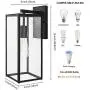 Outdoor Wall Lantern, Outdoor Light Fixtures Wall Mount, Black Exterior Wall Sconce Fixture, Waterproof Porch Wall Lamp with Clear Glass Shade for Entryway, Porch, Doorway
