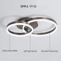 Jaycomey Modern LED Ceiling Light,44W LED Chandelier Flush Mount Ceiling Light,Daylight 2 Rings Acrylic Ceiling Lamp Fixture for Bedroom Living Room Dining Room,6000K