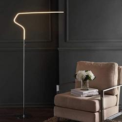 JONATHAN Y JYL7020A Julian 65.25'' Integrated LED Metal Floor Lamp Minimalistic,Modern,Contemporary for Bedrooms, Living Room, Office, Reading, Chrome