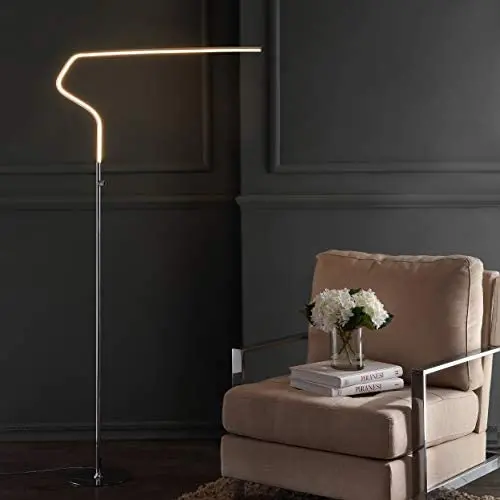 JONATHAN Y JYL7020A Julian 65.25'' Integrated LED Metal Floor Lamp Minimalistic,Modern,Contemporary for Bedrooms, Living Room, Office, Reading, Chrome JONATHAN Y JYL7020A Julian 65.25'' Integrated LED Metal Floor Lamp Minimalistic,Modern,Contemporary for Bedrooms, Living Room, Office, Reading, Chrome