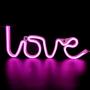 TURNMEON Pink Love Light Neon Lights Signs for Wall Decor, USB or Battery Led Light up Signs for Bedroom Birthday Party Living Room Home Indoor Valentines Decoration(Love)