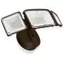 Bronze 3 Head LED Security Lights Outdoor, 30W 3500LM 5000k, IP65 Waterproof, ETL Certificated, Flood Light Exterior Security Light for Garage, Patio, Garden, Porch&Stair