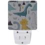 Cute Dino Scandinavian Style for Toddler Bedroom Nightlight,Auto Dusk to Dawn Sensor Nightlight,Plug-in Wall Light for Bedroom,Bathroom,Nursery,Kitchen,Hallway,Stairs,Energy Efficient,Pack of 2