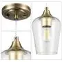 CO-Z Antique Brushed Brass Pendant Light Adjustable, Modern Clear Glass Mini Pendant Lighting, 1 Light Pendant Gold Ceiling Light Fixture for Kitchen Island Entryway Foyer Dining Room Living Room CO-Z Antique Brushed Brass Pendant Light Adjustable, Modern Clear Glass Mini Pendant Lighting, 1 Light Pendant Gold Ceiling Light Fixture for Kitchen Island Entryway Foyer Dining Room Living Room