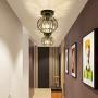 YLONG-ZS Semi Flush Mount Ceiling Light Fixture for Farmhouse Kitchen, Hallway, Porch, Black Rustic Industrial Style, Ceiling Light Covers