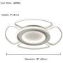 SUSUO LED Ceiling Light Blossom Design Ultrathin Acrylic Flush Mount Lighting Fixture for Living Room, Dining Room,Hallway,72W Cold White 6000K