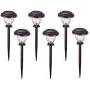 SUNWIND Solar Pathway Lights Outdoor Waterproof Glass Landscape Lights 6-Pack Warm White LED for Garden,Path,Patio Yard,Walkway and Driveway (Bronze Metal)