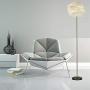 Modern Floor Lamp with White Feather Shade by Light Accents - Standing Lamp for Living Room Modern Floor Lamp with White Feather Shade by Light Accents - Standing Lamp for Living Room