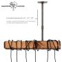 Farmhouse Lighting Wrapped Wood Beam Farmhouse Chandelier Pendant Light Fixture - Rustic Lighting Great for Kitchen Island Lighting, Dining Room, Bar, Industrial, and Billiard or Pool Table