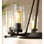 Holman Bronze Wagon Wheel Chandelier 26 3/4'' Wide Rustic Farmhouse Clear Glass 6-Light Fixture for Dining Room House Foyer Kitchen Island Entryway Bedroom Living Room - Franklin Iron Works