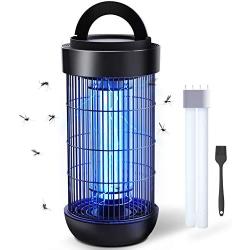 FLASHVIN Electronic Mosquito Zapper Outdoor Bug Zapper Bug Light Zapper Waterproof with Extra Bulb 4000V Highly Powered for Backyard, Patio, Home