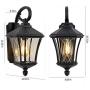 Outdoor Wall Light Fixtures as Porch Light Waterproof Exterior Light Fixtures Wall Mount 18.3''H Weather Resistant Black Finish with Clear Glass Outdoor Wall Sconce for House Garage Driveway Patio
