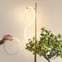 Brightech Saturn LED Tree Floor Lamp - Unique Design Matches Modern and Contemporary Decor - 3 Light Standing Pole Lamp- Tall Light for Living Room, Bedroom, and Office - Gold / Brass