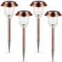 Solar Pathway Lights – Pathway Lights Solar Powered 4 Pack Landscape LED Solar Pathway Lights Outdoor IP65 Waterproof & 10-40 Lm Dimmable & Auto On/Off Warm White Pathway Lights for Garden & Path