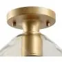 KSANA Gold Semi Flush Mount Ceiling Light for Bedroom, Bathroom, Kitchen, Closet, Dining Room, Hallway, Foyer (8 1/2'' Top-Shaped with Smoky Glass Shade)