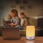 Table Lamp Touch Night Light - 4 Quickly Charge USB Port Bedside Lamps with Dimming Warm White Light 13 Colors RGB Table Lamp for Bedroom Living Room Office Hallways (White)