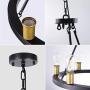 Wellmet Wagon Wheel Chandelier, 35”Dia 12 Lights Rustic Matte Black Foyer Chandelier, Large Round Mordern Farmhouse Chandeliers Lighting Fixture for Kitchen Island, Dining Living Room, Entryway Wellmet Wagon Wheel Chandelier, 35”Dia 12 Lights Rustic Matte Black Foyer Chandelier, Large Round Mordern Farmhouse Chandeliers Lighting Fixture for Kitchen Island, Dining Living Room, Entryway