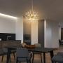 LLHZSY Modern Firework Chandelier 8-Lights Dandelion Sputnik Chandelier Gold Crystal Pendant Lighting Ceiling Light Fixture for Bedroom Living Room Dining Room