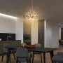 LLHZSY Modern Firework Chandelier 8-Lights Dandelion Sputnik Chandelier Gold Crystal Pendant Lighting Ceiling Light Fixture for Bedroom Living Room Dining Room