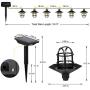 Solar String Lights Outdoor Waterproof 15 FT, Solar Powered Outdoor String Lights with 8 Bulbs, Backyard Lights Outdoor Good for Gardens, Porches or Yards