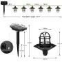 Solar String Lights Outdoor Waterproof 15 FT, Solar Powered Outdoor String Lights with 8 Bulbs, Backyard Lights Outdoor Good for Gardens, Porches or Yards