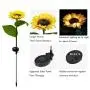 JHBOX Sunflower Decorative Solar Lights Outdoor Garden Stake, Patio Garden Solar Lights Outdoor, Sunflower Solar Garden Lights, Outdoor Patio Garden Sunflower Decor(2 Pack)