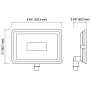 LLT 50W LED Flood Light Outdoor Knuckle Mount - 5000K Daylight 4000lm 120V Super Bright LED Outdoor Flood Light Landscape Yard - White Slim LED Flood Light Fixture - Aluminum and Tempered Glass