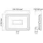 LLT 50W LED Flood Light Outdoor Knuckle Mount - 5000K Daylight 4000lm 120V Super Bright LED Outdoor Flood Light Landscape Yard - White Slim LED Flood Light Fixture - Aluminum and Tempered Glass