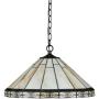 Chloe Lighting CH31315MI18-DH2 Belle Tiffany-Style Mission 2-Light Ceiling Pendant with Shade, 8.7 x 18.1 x 18.1'', Bronze