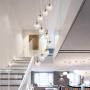 Staircase Long Chandelier,Modern Bubble Glass Chandeliers,Adjustable Height Pendant Light Molecules Hanging Light Fixture for Dining Room Bedroom Transparent 12 Lights