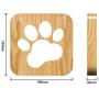 Creative 3D Animal Wooden Desk Lamp, LED Table Light with USB Power Cartton Nightlight Home Bedroom Decor Lamp, Gift for Kids Children Adult Bedroom Living Room Nightstand (Footprint)