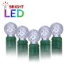 LED Christmas Lights 70 Counts G12, for Outdoor and Indoor, Cool White Light, Green Wire, 6in Spacing, 35.5ft, UL Listed