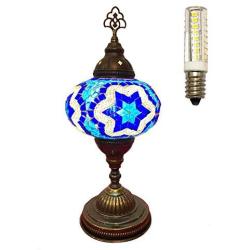 Handmade Mosaic Turkish Lamp, Vintage Bedroom Decor Table Lamp, Unique Night Light Lamps for Living Room, Room Decor for Teen Girls Boys, Bedside Lamp, Night Light for Kids, Tiffany Lamp (1, b)