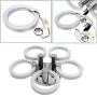 TFCFL Crystal Pendant Ceiling Light Fixture Flush Mount Crystal Ceiling Light Flush Mounted Chandelier 5 Rings LED Integrated Lamp for Dining Room Living Room Bedroom
