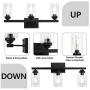 WBinDX 3 Lights Bathroom Vanity Light Fixtures Black Wall Sconce Modern Industrial with Clear Glass Shade for Bedroom Living Powder Room Hallway Kitchen