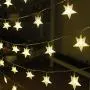 Mankinlu Star String Lights 50 LED 25 ft Waterproof Christmas Fairy Lights 8 Modes Star Twinkle Fairy Lights Battery Operated with Remote Control for Party Bedroom Kids Tent Christmas Decor Warm White