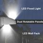 120W Rotatable LED Wall Pack - 2 Pack Adjustable Head UL DLC Listed 16200LM LED Wallpack Light 5000K