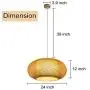 Bamboo Lantern Pendant Lamp, Retro Japanese Style E27 Chandelier Hanging Light Ceiling Lighting Fixture for Living Room Bedroom Restaurant Cafe Teahouse Bar Dining Room Club